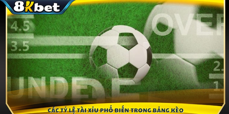 Danh sách những mức kèo Tài Xỉu thường gặp nhất