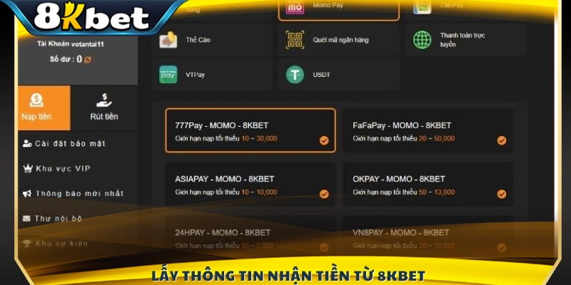 Sao chép đúng tài khoản nhận do chúng tôi cung cấp