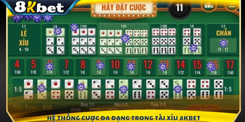 Nhiều lựa chọn cược đa dạng